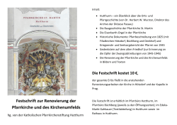 Festschrift zur Renovierung der Pfarrkirche und des Kirchenumfelds