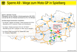 Sperre A9 - Wege zum Moto GP in Spielberg