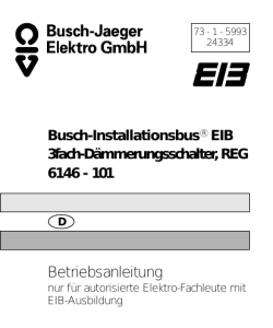Betriebsanleitung - Busch-Jaeger Online
