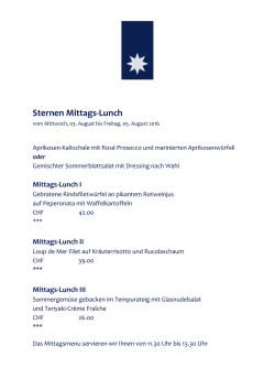 Sternen Mittags-Lunch - Restaurant Sternen Walchwil