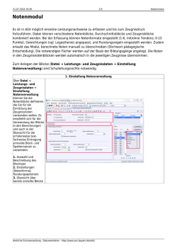 Notenmodul - ASV