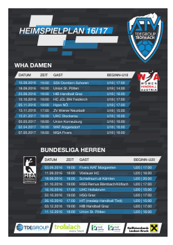 HEIMSPIELPLAN 16/17