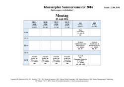 Klausuren Sommersemester 2016