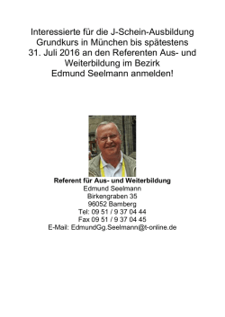 Interessierte f&uuml;r die J-Schein-Ausbildung Grundkurs in M&uuml;nchen bis