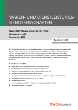 Handelsfachwirt (IHK) - BWGV