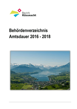 Behördenverzeichnis Amtsdauer 2016 - 2018
