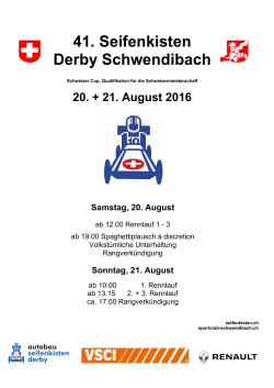 41. Seifenkisten Derby Schwendibach - Sportclub