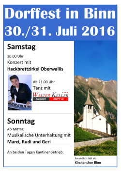Dorffest 2016 - Plakat