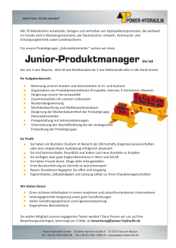 Junior-Produktmanager (m/w)