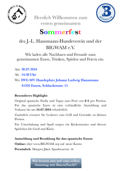 Einladung Sommerfest BIGWAM