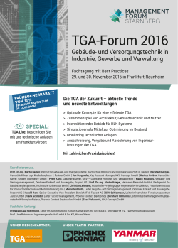 TGA-Forum 2016 - Management Forum Starnberg GmbH