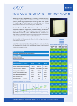 HEPA ULPA Filterplatte HP-14/UP-15/UP