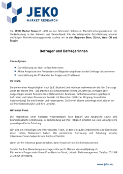 Befrager und Befragerinnen
