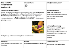 Holzarbeiten Variante A