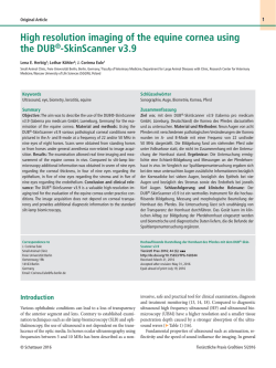High resolution imaging of the equine cornea using the DUB