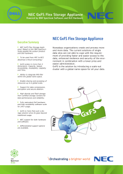 NEC GxFS Flex Storage Appliance