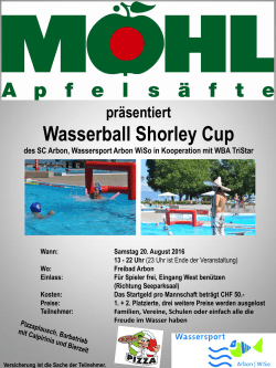 Wasserball Shorley Cup 20. August 2016
