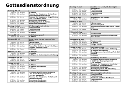 Gottesdienstordnung - Pfarrgemeinde St. Jacobus, Hilden