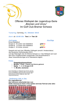 Bremer Schweiz 01.10. - Jugendcup Bremen und Umzu