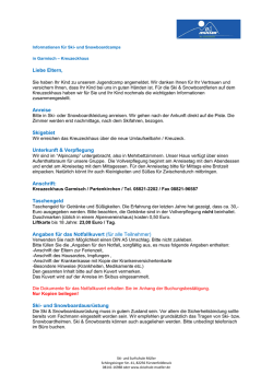 Informationen Snow Camp 2017