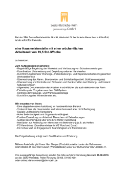 Diplom-Pflegepädagoge - Sozial-Betriebe-Köln