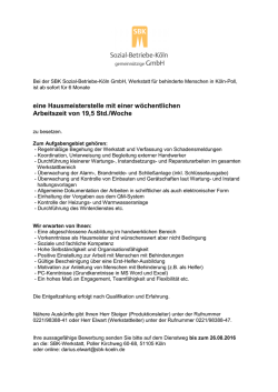 Diplom-Pflegep&auml;dagoge - Sozial-Betriebe-K&ouml;ln