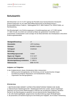 Schulwart/in - Landesschulrat für Vorarlberg