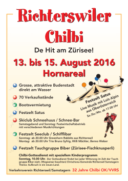 Chilbi-Plakat - Verkehrsverein Richterswil/Samstagern