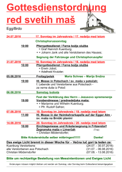 Gottesdienste vom 24.07.
