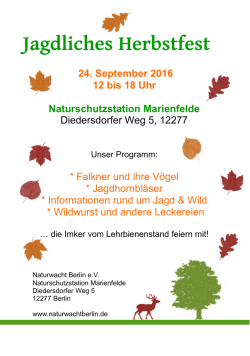 Jagdliches Herbstfest - Naturwacht Berlin eV
