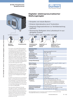 Digitaler elektropneumatischer Stellungsregler Digitaler
