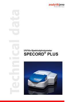 specord plus - Analytik Jena AG