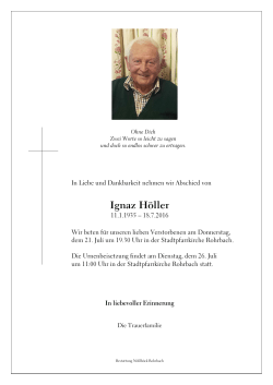 Ignaz H&ouml;ller - Bestattung N&ouml;&szlig;lb&ouml;ck