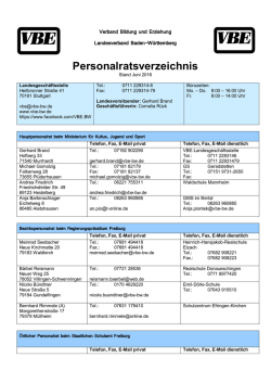 finden Sie die VBE Personalratsliste für Baden