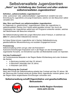 Selbstverwaltete Jugendzentren - Autonome Antifa Region Konstanz