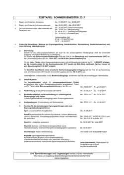 zeittafel: sommersemester 2017