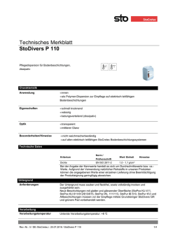 Technisches Merkblatt StoDivers P 110