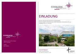 einladung - Evangelische Hochschule Freiburg