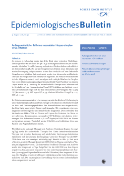 Epidemiologisches Bulletin 32/2016