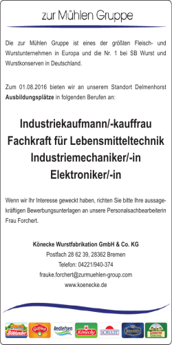 Industriekaufmann/-kauffrau Fachkraft für