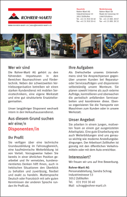 Disponenten/in - Rohrer