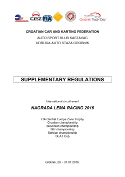 SUPPLEMENTARY REGULATIONS