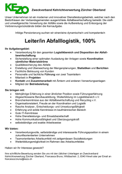 Druckversion Inserat  - Kehrichtverwertung Z&uuml;rcher Oberland