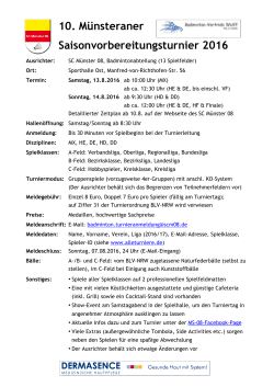10. Münsteraner Saisonvorbereitungsturnier 2016
