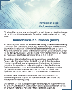 Immobilien-Kaufmann (m/w) - Rechnungswesen