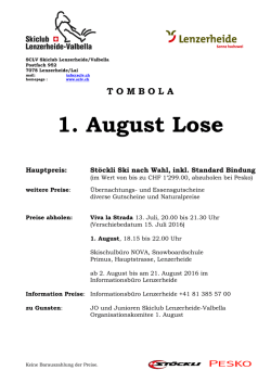 Hilfsblatt f&uuml;r Verk&auml;ufer  - Skiclub Lenzerheide