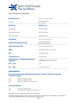 Kommunikationsdatenblatt