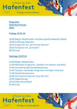 Programm - Ostseebad Prerow
