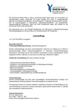 Personalmanagement - Hochschule Rhein-Waal