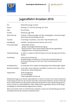 Jugendfahrt Kroatien 2016 - TSC